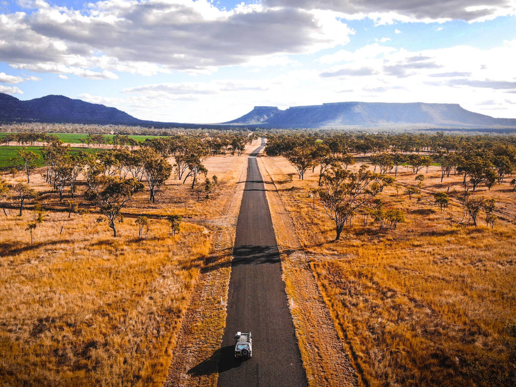 Road trip in the Australian outback.